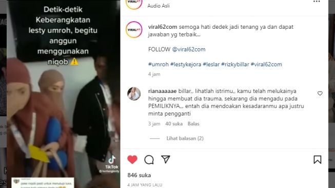 Tangkapan layar video. [Instagram/@viral62com]