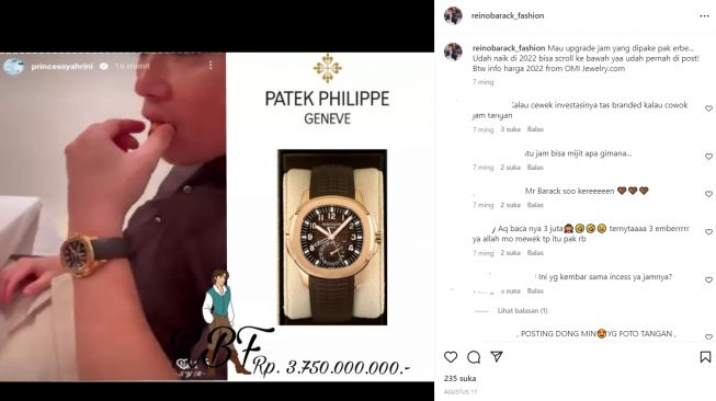 Koleksi Jam Tangan Reino Barack (instagram/reinobarack_fashion)