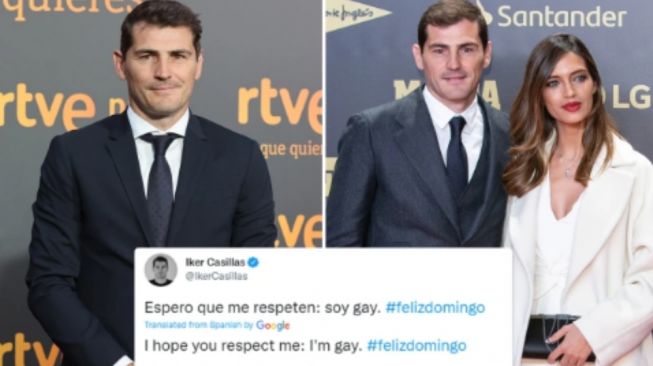 Mantan Kiper Timnas Spanyol, Iker Casillas berfoto dengan Sara Carbonero yang saat itu masih berstatus suami istri. (The Sun)