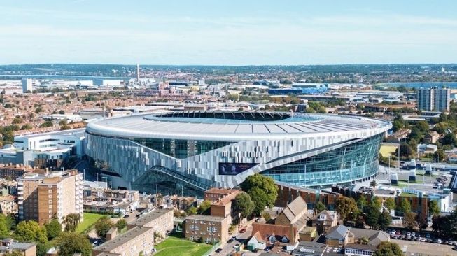 Potret Stadion Tottenham Hotspur dari udara. (Instagram/@spursofficial)