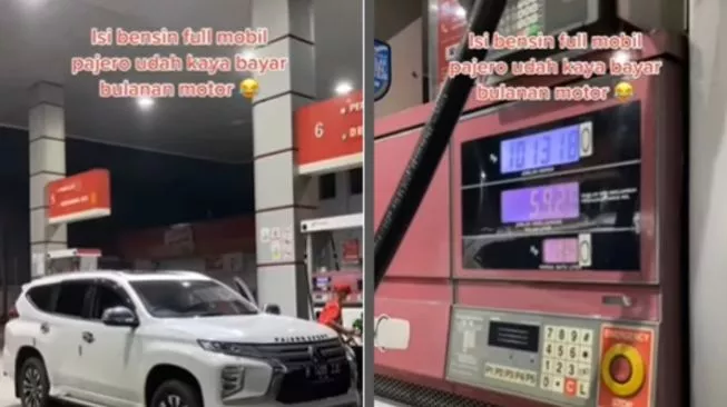 Mobil isi BBM full tank. (Instagram/paguyonan)