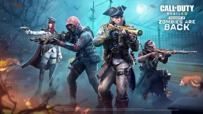 Call of Duty Mobile Season 9 akan menghadirkan zombie dan tema Halloween. Hadir 12 Oktober 2022. [Call of Duty Mobile]