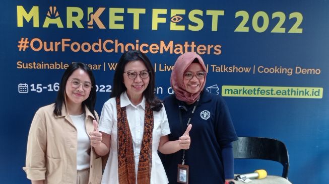 Konferensi pers Road to Eathink Market Fest 2022, Selasa (11/10/2022). (Fajar/Suara.com)