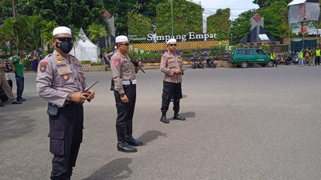 Pawai Taaruf MTQ, Arus Lalu Lintas Bundaran Simpang Empat Dialihkan