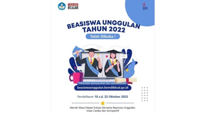 Mahasiswa S1, S2, S3 Merapat! Ini Syarat Beasiswa Unggulan 2022 dan Jadwal Pendaftarannya