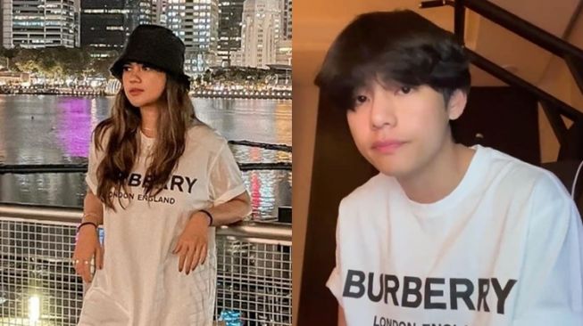 Gaya Audi Marissa kembaran barang dengan member BTS (TikTok/@audimarissa24)