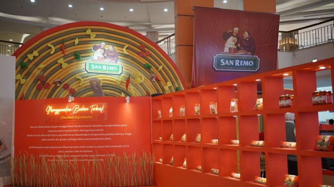 Peringati Hari Pasta Sedunia, San Remo dan Haluu World Jakarta Bangun Instalasi Seni Edukatif