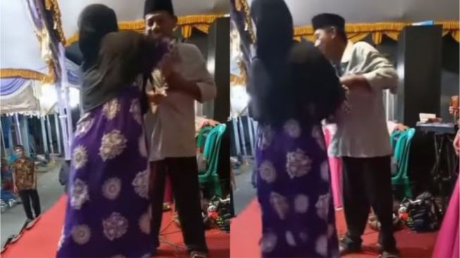 Istri Ngamuk Kesal Lihat Suami di Panggung Hajatan Bareng Biduan, Endingnya Tak Terduga