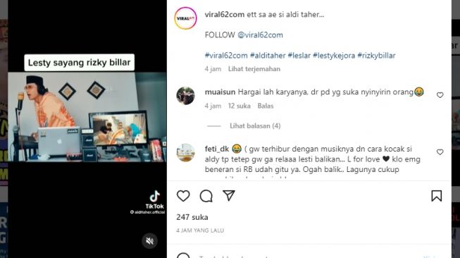 Tangkapan layar video. [Instagram/@viral62com]