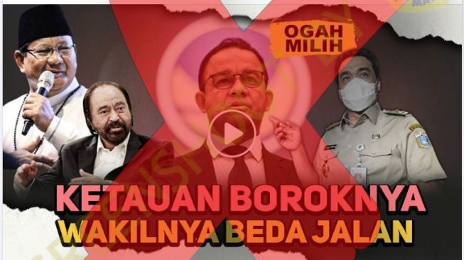 CEK FAKTA: Wagub DKI Jakarta Ogah Dukung Anies Nyapres Gegara Tahu Boroknya, Benarkah?