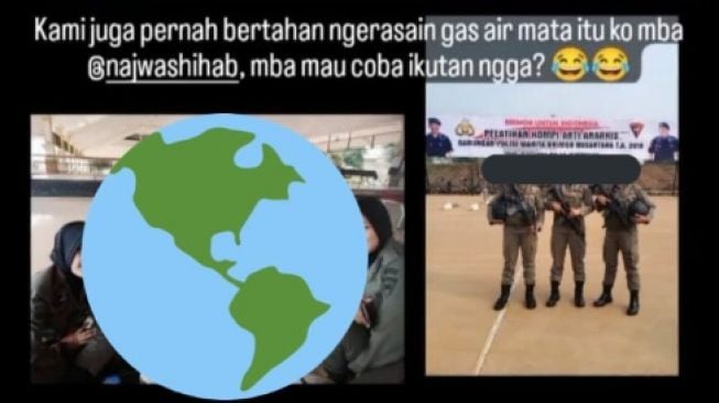 Orang Ngaku Polisi Sesumbar Kebal Gas Air Mata Sambil Colek Najwa Shihab, Panen Kecaman