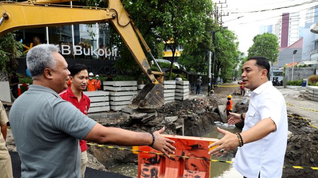Pemkot Surabaya Geber Pengerjaan Saluran di Berbagai Penjuru Kota