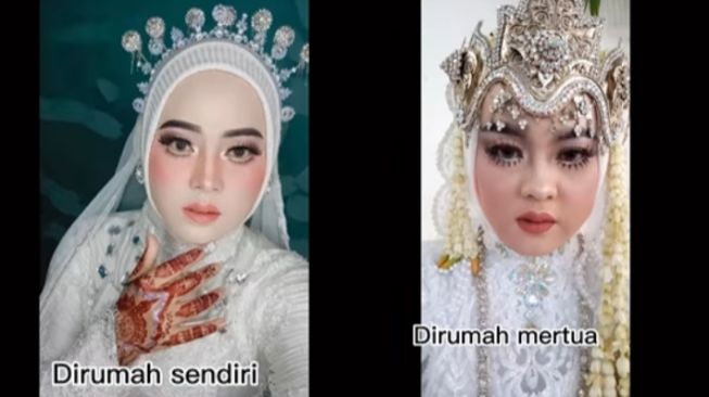 Pengantin Ini Bandingkan MUA Pilihan Sendiri vs Mertua, Warganet: Pura-Pura Kesurupan Aja