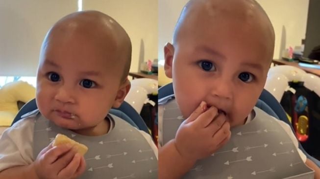 Potret anak artis belajar makan sendiri (Instagram/@paula_verhoeven)