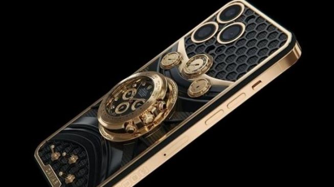 Caviar Produksi Iphone Khusus Sultan Berbodi Titanium dan Jam Rolex Berlapis Emas