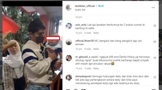 Jalan Bareng Lesti Kejora, Rizky Billar Gendong Baby L, Warganet Singgung Bola Biliar: Disingkirin Jauh-jauh