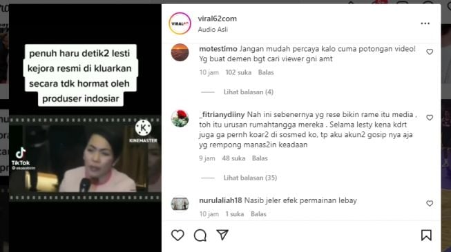 Tangkapan layar video. [Instagram/@viral62com]