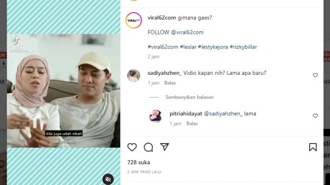 Tangkapan layar video. [Instagram/@viral62com]