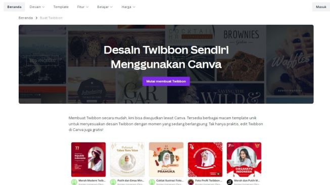 Membuat Twibbon di Canva. (canva.com)