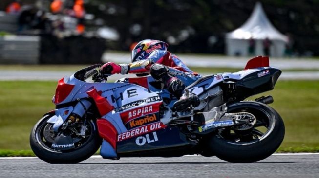 Pebalap Gresini Racing Enea Bastianini saat berlaga pada MotoGP Australia di Sirkuit Phillip Island, Minggu (16/10/2022). ANTARA/HO/MotoGP-Gresini Racing