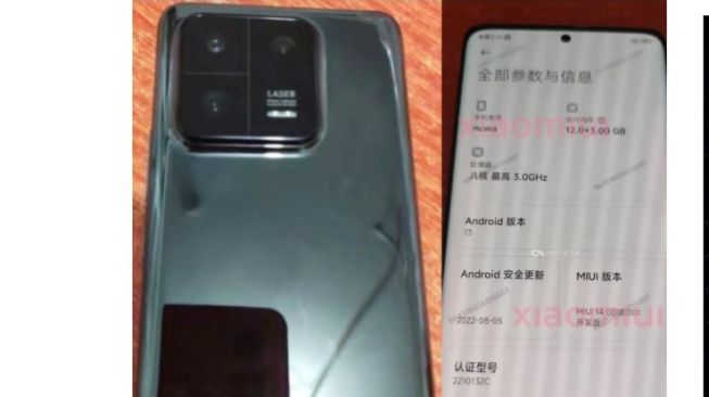 Xiaomi 13 telah mengantongi sertifikasi China 3C [Gizmochina]