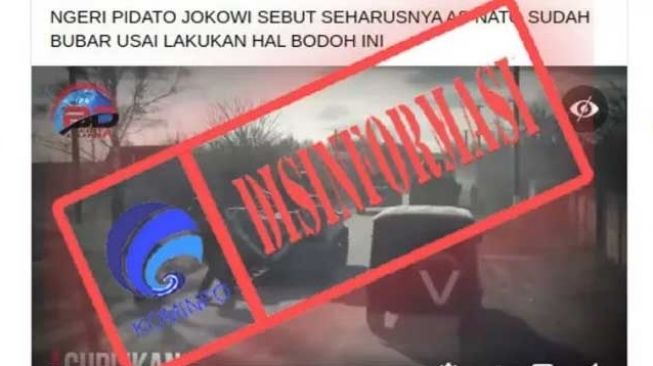 Tangkapan layar hoaks soal pidato Presiden Jokowi. [Kominfo]