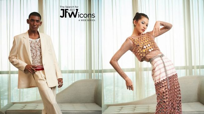 Jacey Philana dan Viknes Waren terpilih sebagai model yang dianggap paling tepat untuk menjadi JFW 2023 Icons. (Istimewa)