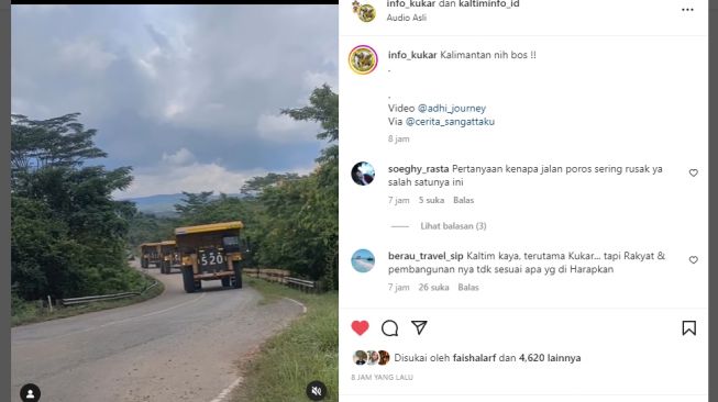 Katanya di Sangatta, Iring-iringan Dump Truck Viral di Medsos, Warganet Kesal: Bangga Gitu?