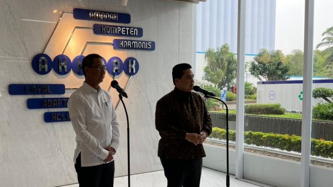 Anies Lengser, Erick Thohir Temui PJ Gubernur DKI Jakarta Heru Budi Hartono