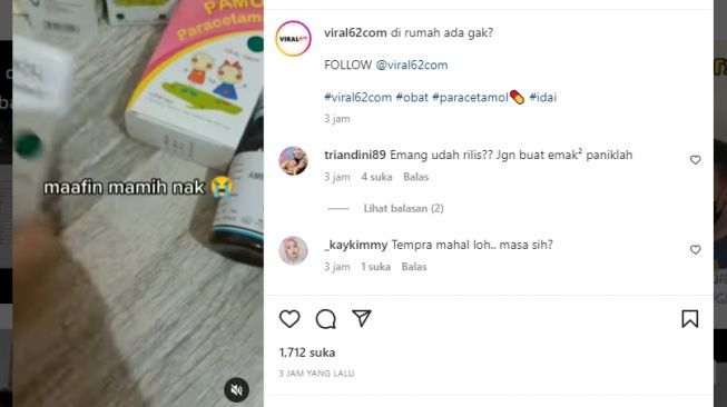 Tangkapan layar video. [Instagram/@viral62com]