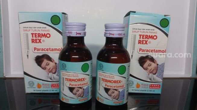 Termorex obat sirup tercemar etilen glikol. (Dini/Suara.com