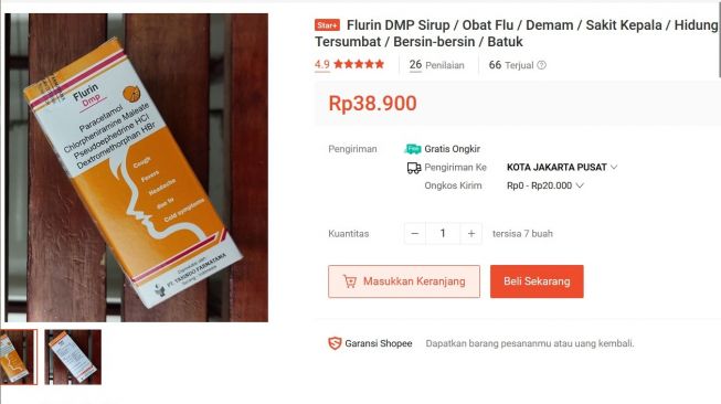 Badan Pengawas Obat dan Makanan (BPOM) memusnahkan 5 obat sirup tercemar etilen glikol. (Dok. Shopee)