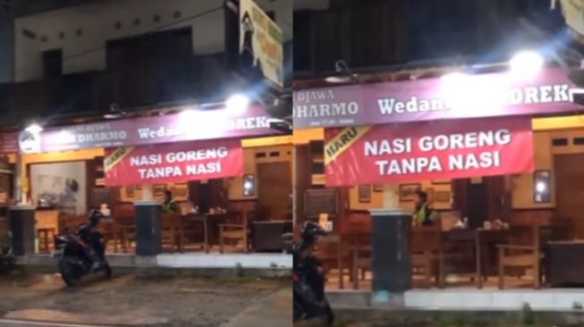 Warung Nasi Goreng Ini Bikin Bingung, Warganet: Marketingnya Cakep