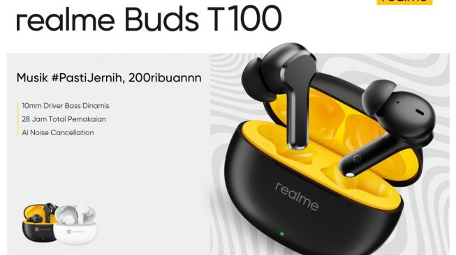 Realme Buds T100 Masuk Indonesia 25 Oktober Bareng Realme C33