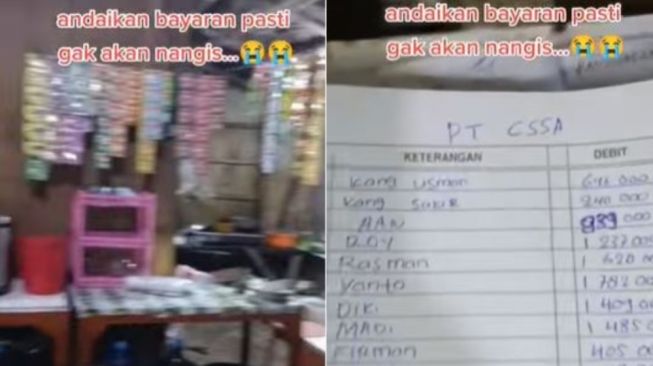 Apes! Pemilik Warung Ini Sedih Lihat Catatan Bon Makan Pelanggan Belum Dibayar Total Rp19Juta