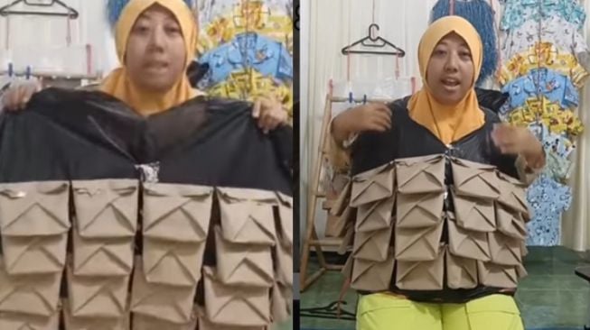 Model Baju Ini Unik, Bisa Sekaligus untuk Jualan Nasi Bungkus