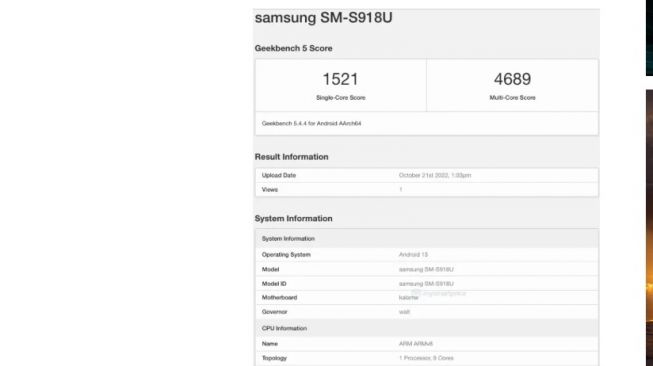 Varian Samsung Galaxy S23 AS terlihat di Geekbench [Gizmochina]