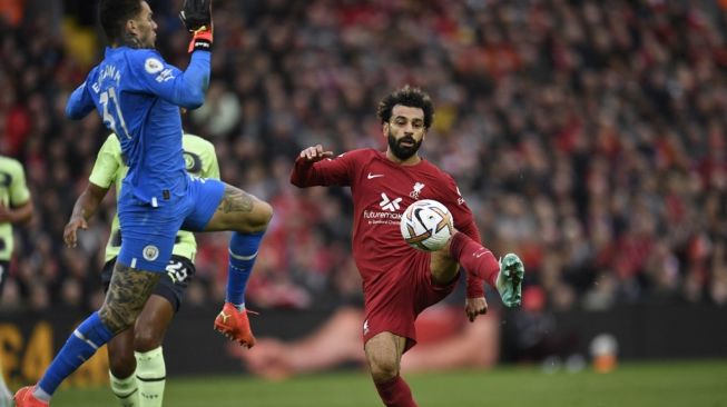 Penyerang sayap Liverpool, Mohamed Salah. [Oli SCARFF / AFP]