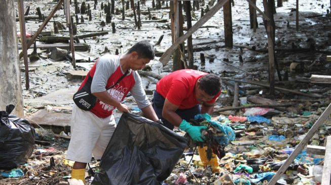 Cerita Pemungut Sampah Laut di Tanjunguma, Berharap Upah Layak Sejak Belasan Tahun Bekerja