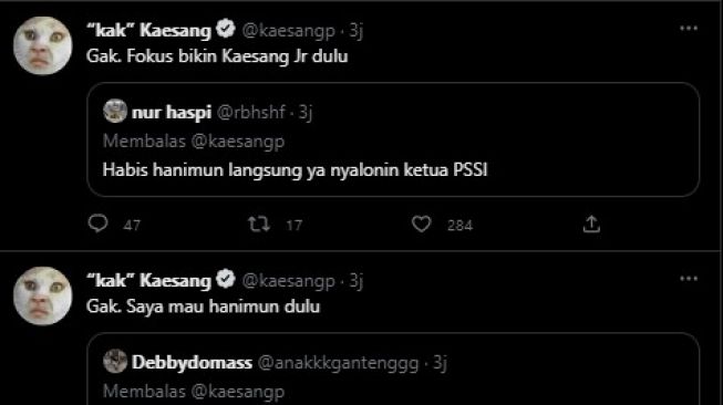 Cuiutan Kaesang Pangarep (Twitter)