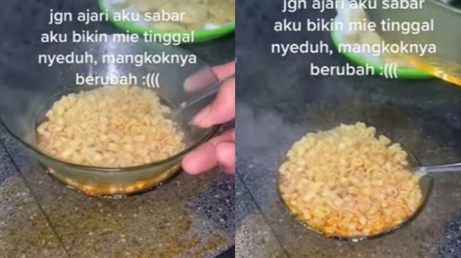 Saking Panasnya, Warganet Ini Gagal Nikmati Mie Kuahnya gegara Mangkok Terbelah