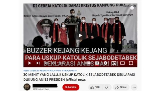 Heboh Uskup Katolik Jabodetabek Deklarasikan Anies Baswedan Presiden 2024, Begini Faktanya