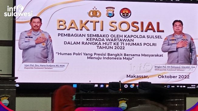 Peringati 71 Tahun Humas Polri, Humas Polda Sulsel Gelar Baksos