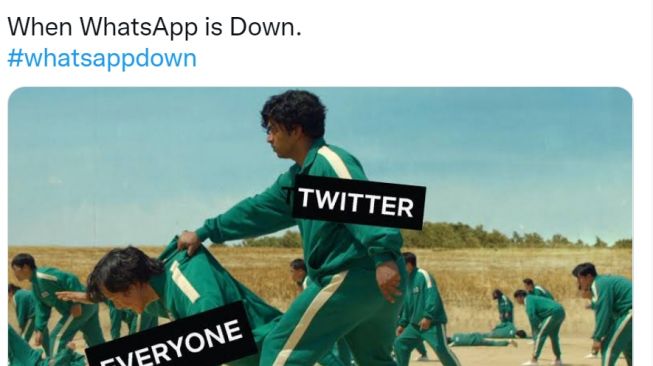 Meme WhatsApp error oleh para pengguna Twitter