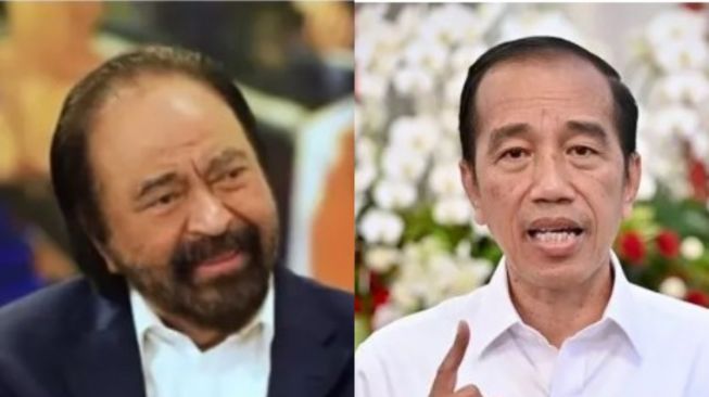 Geger Jokowi Tampar Surya Paloh Depan Elite PDIP gegara Usung Anies, Benarkah?