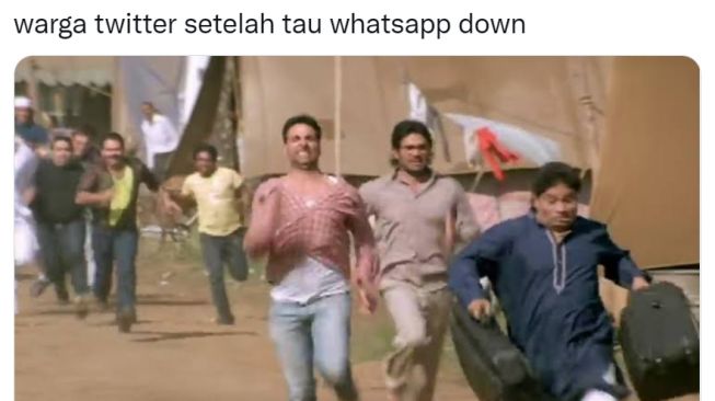 Meme WhatsApp error oleh para pengguna Twitter