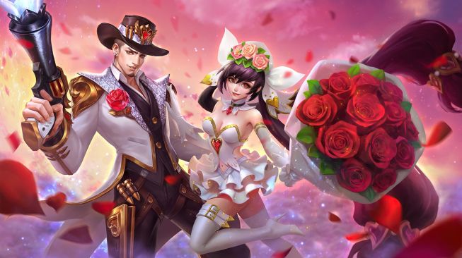 Hero Layla dan Clint untuk Valentine Skin. (Moonton Games)