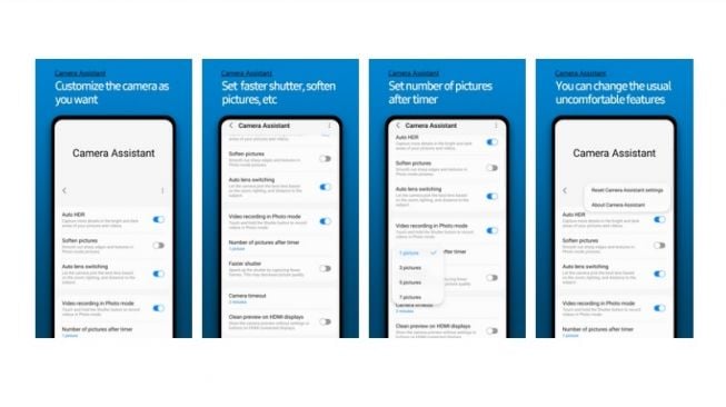 Aplikasi Camera Assistant. [Galaxy Store]