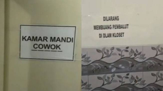 Larangan di Kamar Mandi Cowok Ini Bikin Salfok, Warganet: Maksudnya Cewek?