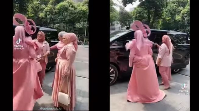 Viral Hari Ini: Santap Makan Siang justru Gigit Koyo Cabe, Hadir ke Acara Pesta, Jilbab Wanita Ini Mirip Kado Ultah